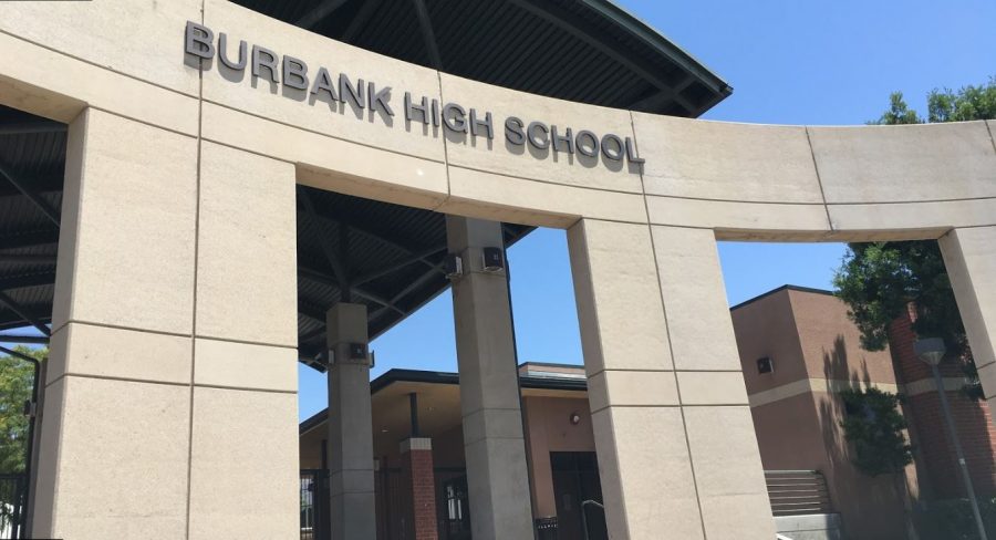 Burbank High School Architecture stands out with white and brown features