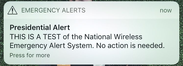 People+in+the+U.S.+were+the+first+to+receive+the+first+presedential+alert+on+October+2%2C+2018.+Courtesy+of+Marisa+Vazquez