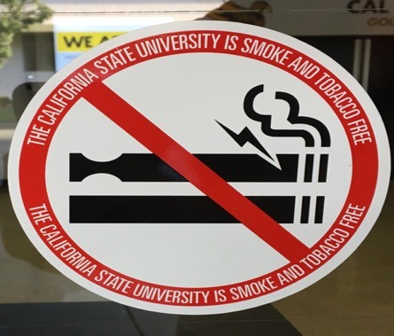 Picture detailing California State University is smoke and tobacco free
