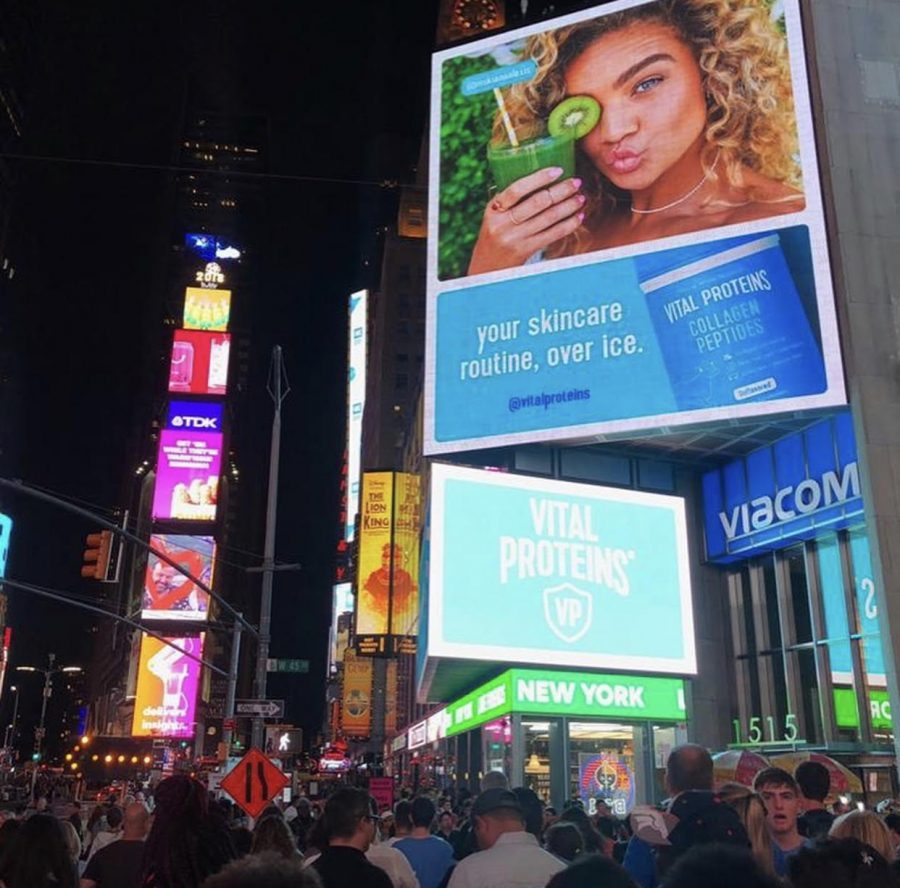 Beautiful Kiana Alexis on a billboard in New York.