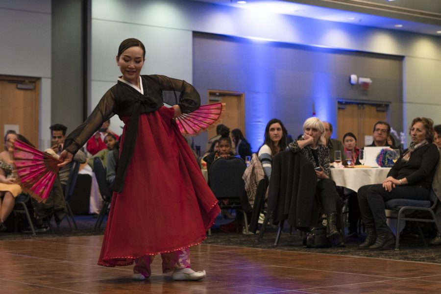 Korean & Asian Fan dance performed at Cultural Night and Dinner.