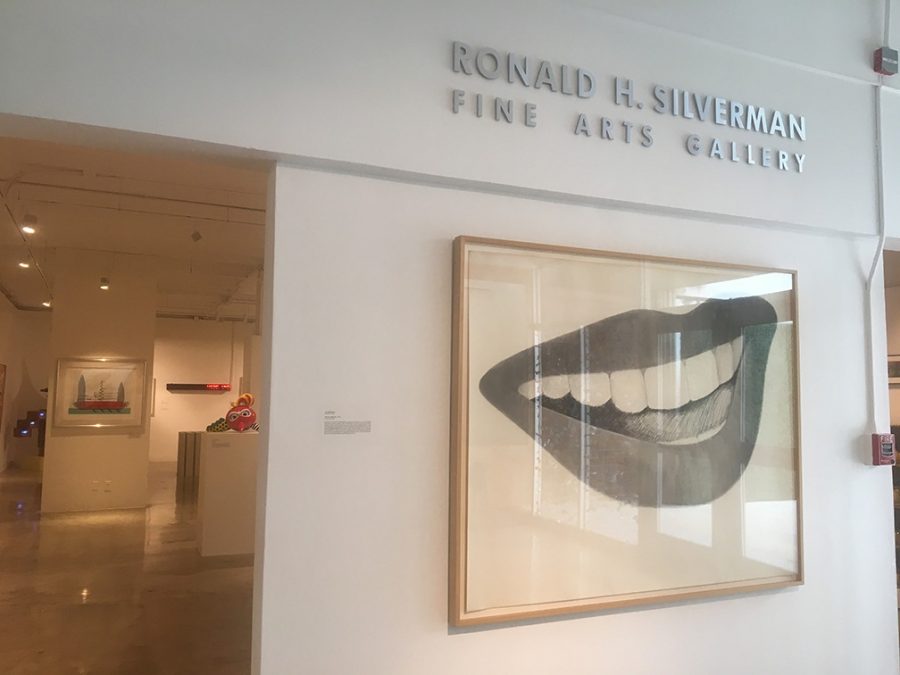 Tom Wesselmanns Study for Mouth No. 4 is the first piece of artwork displayed at the Pop Culture exhibit at Cal State LAs newly renamed fine arts gallery titled the Ronald H. Silverman Fine Arts Gallery