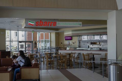 Inside view of Sbarro.