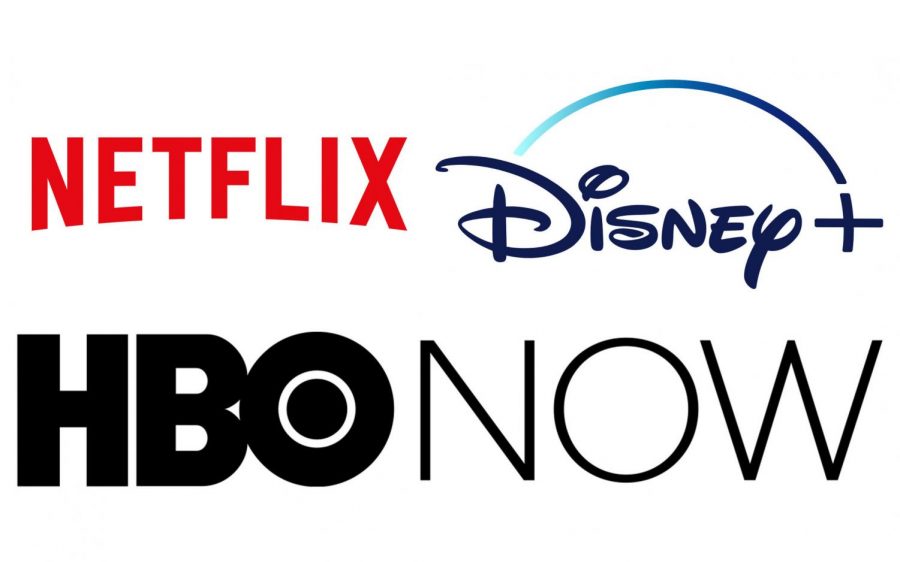 Netflix, Disney + and HBO Now logos compiled by Brian Delgado.
