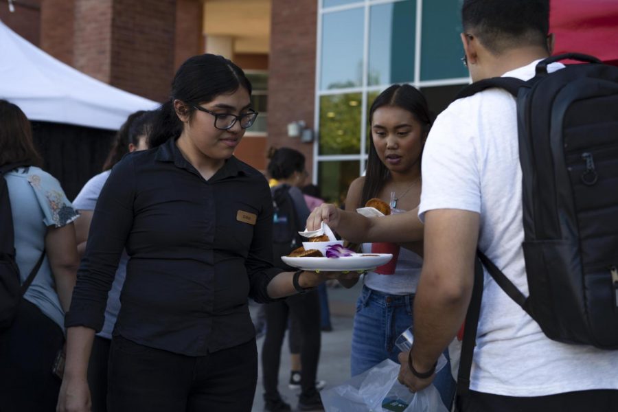 With the celebration underway, many servers were walking about with various trays of food offering them to the students enjoying the evenings festivities last Thursday at Cal State LA.