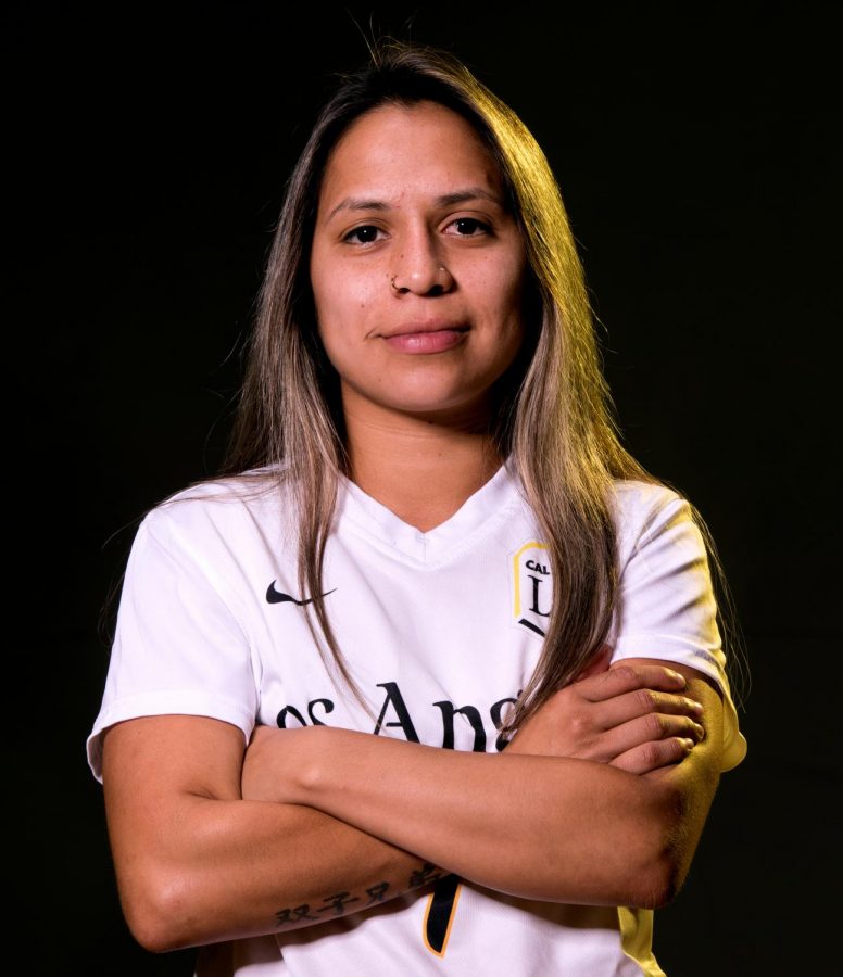 Headshot of Kimberly Surio. Surio has been playing soccer throughout high school and college.