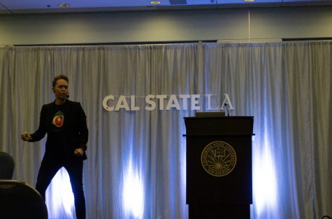 Fanshen Cox DiGiovanni performing her one-woman show on intersectionality, diverse storytelling, media representation and U.S. history at the Golden Eagle Ballroom.