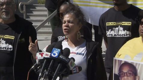 Melina Abdullah holds a press conference explaining the incident.