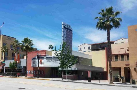 Throughout the Los Angeles area, theaters like this one in Pasadena are closed amid the coronavirus outbreak.
