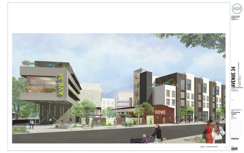 Developers+imagine+the+proposed+Avenue+34+project+in+Lincoln+Heights+as+a+lively%2C+mixed-use+development.+%28Illustration+courtesy+of+Lincoln+Heights+Neighborhood+Council%29