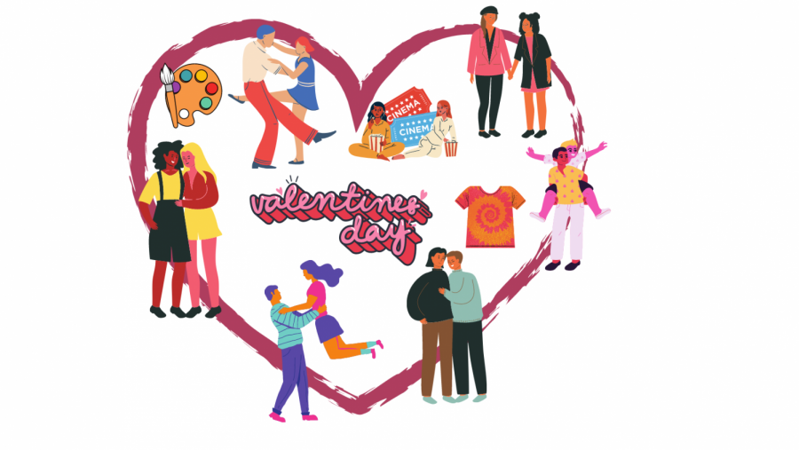 Illustrations+of+couples+celebrating+Valentines+Day