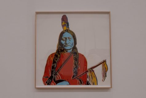 Photo displays Andy Warhols' Sitting Bull screenprint.
