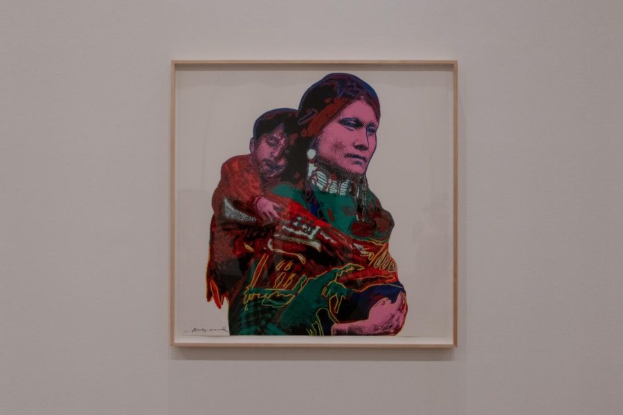 Photo displays Andy Warhols' Mother and Child screenprint.