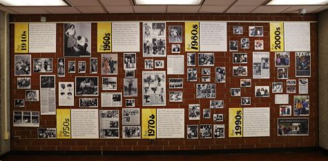 a photo of the history of Cal State LA on the wall