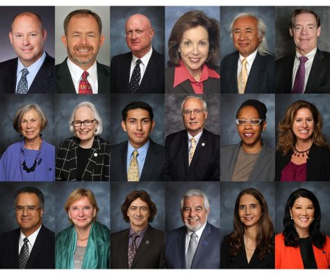 a face shot of all the board of trustees in Cal State LA.
