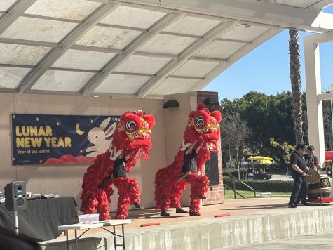 A lion dance at Cal State LA's Lunar New Year celebration. Photo by Brian Lai.