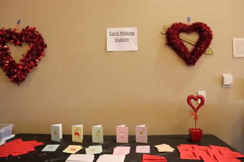 A card making station at the Cupid's Social event on Feb. 9. Photo by Denis Akbari.