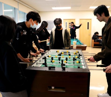 Students using the USU game room, located on the second floor of the USU building. Photo by Victoria Ivie.