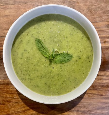 Pea and Mint Soup. Photo by Skye Connors.