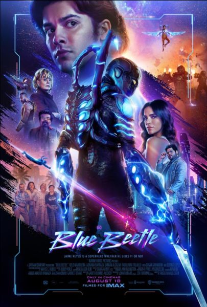 The Blue Beetle movie poster. Photo from Warner Bros. Pictures.