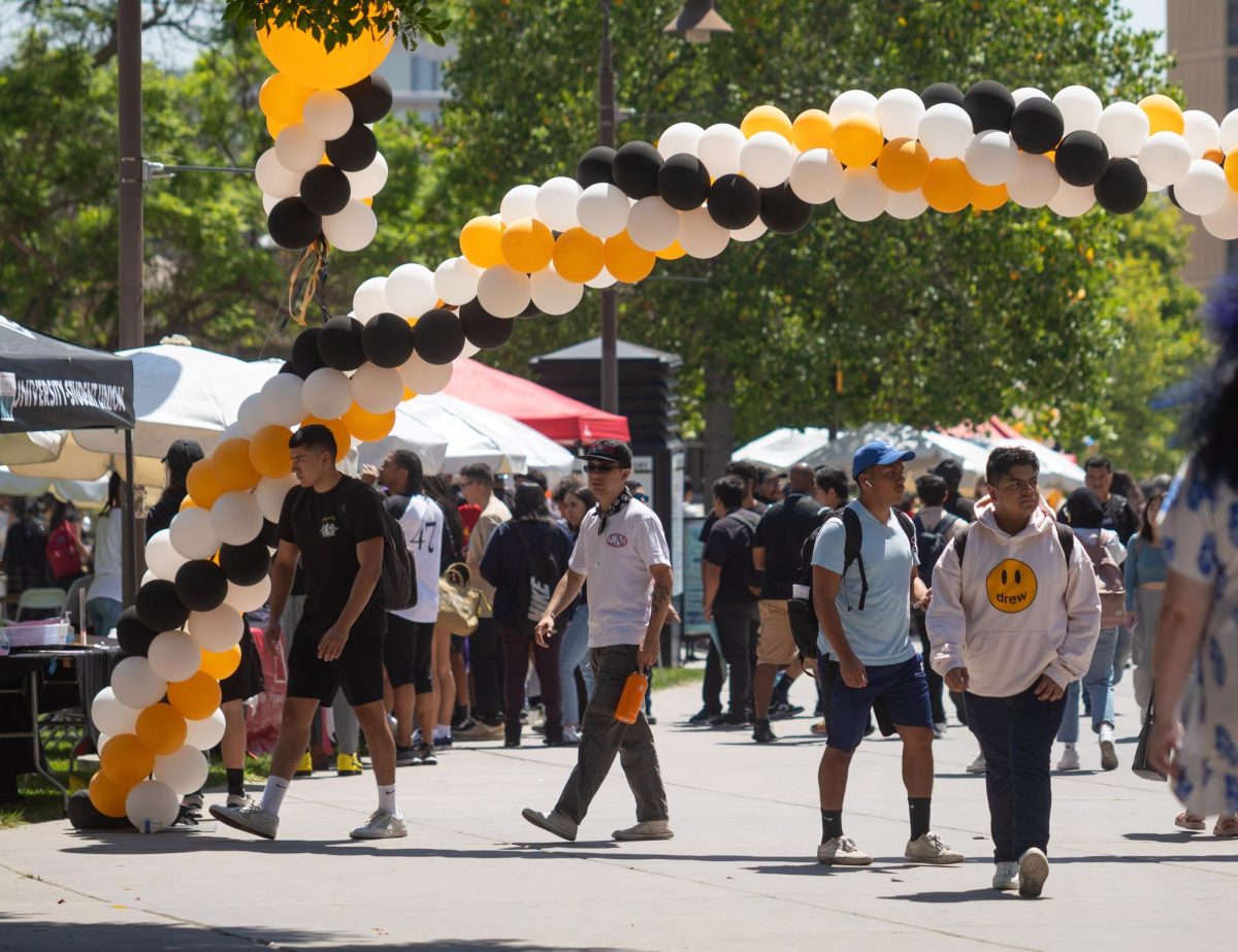 Students check out various clubs and organizations at City of Orgs, held on the main campus walkway on Thursday, August 24, 2023. 