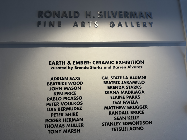 A list of artists who contributed to the Earth and Ember: Ceramic Exhibition at the Ronald H. Silverman Fine Arts Gallery at Cal State LA.  