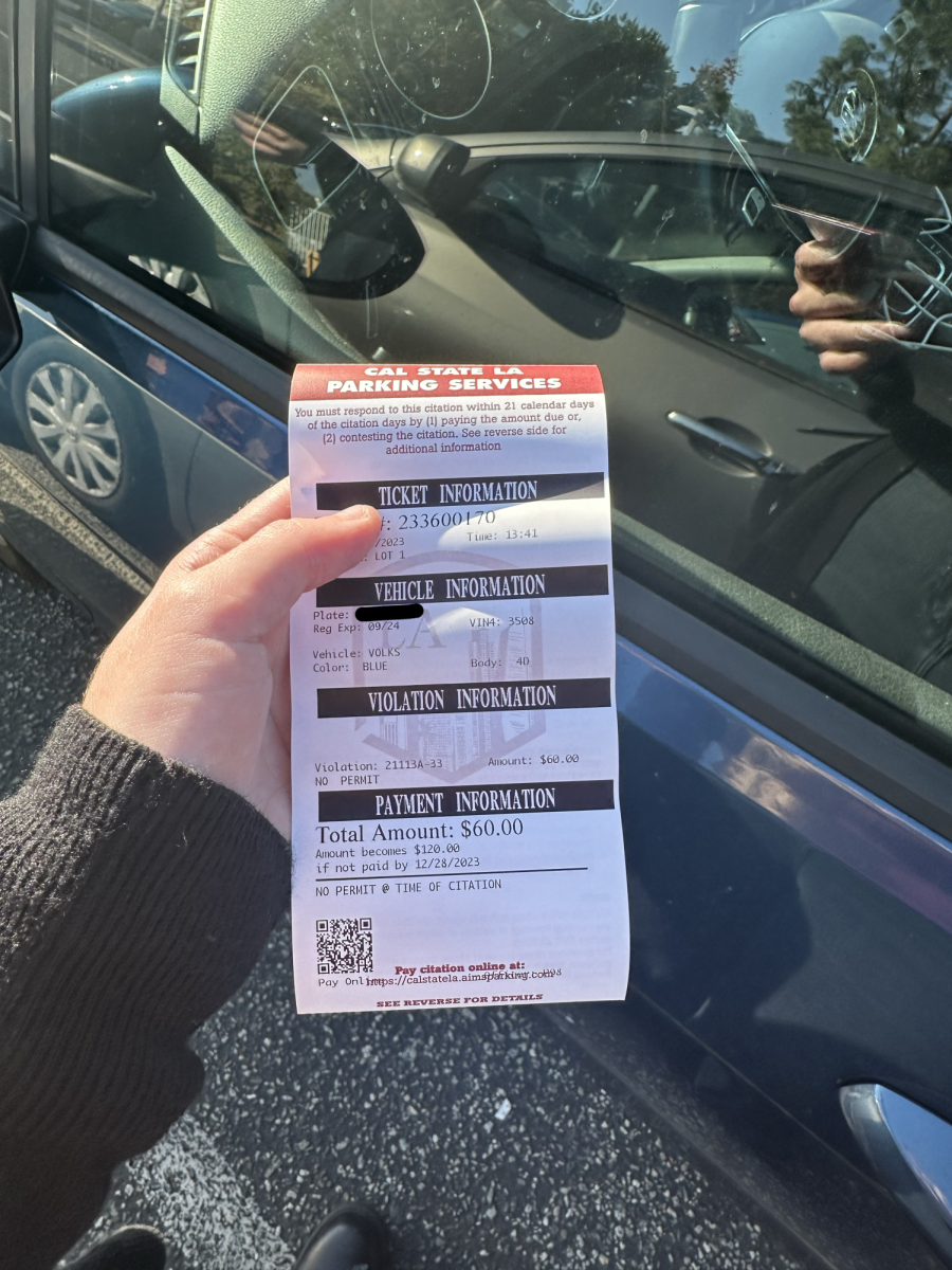 One of the eight parking tickets I received last semester. 