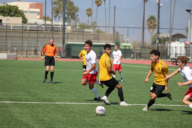 Kento Tani flies by MSU defense during the Golden Eagles' 1-0 win at University Stadium on Sunday, Sept. 22, 2024.