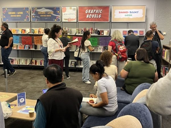 The University Library features a selection of works from Chicanx Latinx authors. The display features works in accordance with the current heritage month. 