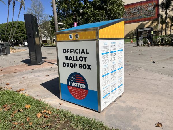 Cal State LA now has a ballot drop box on the main walkway where students can safely deposit their mail-in ballots.