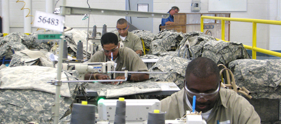 Inmates can work while behind bars. Photo courtesy of Federal Bureau of Prisons.