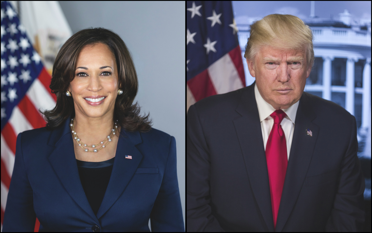 Official portraits of Vice President Kamala Harris and President Donald Trump. Photos courtesy of the Library of Congress.