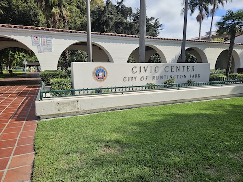 City of Huntington Park Civic Center where a lot of the community gathers. Photo by Jessica Galan.