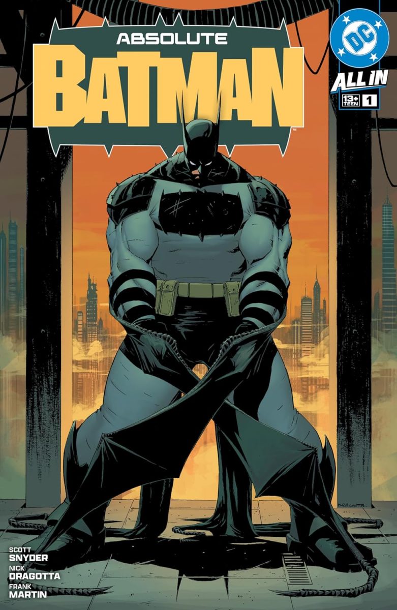 Absolute Batman Issue 1 cover. Art by Frank Martin and Nick Dragotta, courtesy of DC Comics.