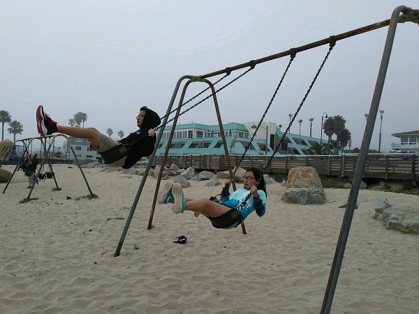 Emanuel Martinez and his sister spend time at Pismo Beach in 2019. Photo by Belen Melendrez
