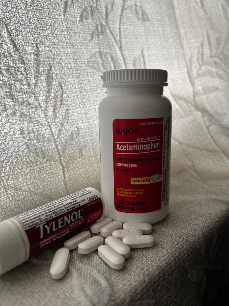 A bottle of Acetaminophen and Tylenol, which the Trump administration has gone after, tying it to autism.