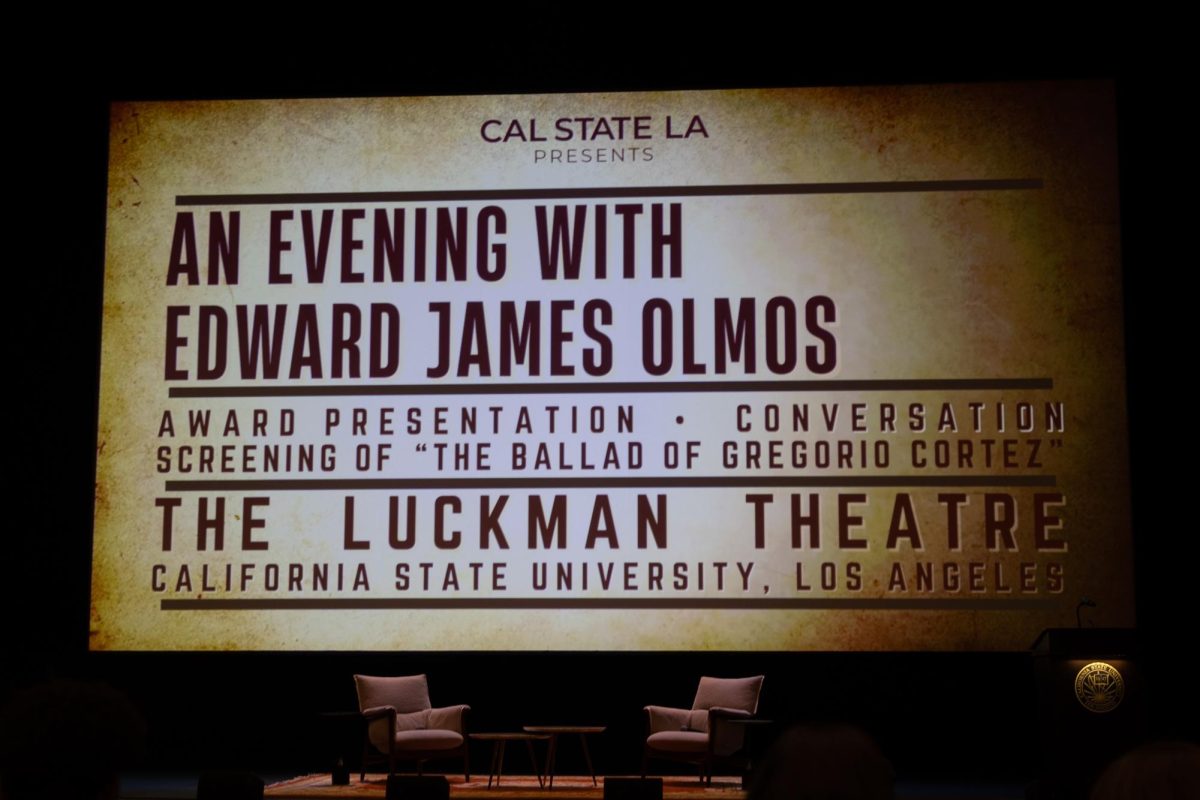 Edward James Olmos visited Cal State LA on Friday, October 10, for an award presentation, a film screening of The Ballad of Gregorio Cortez, and a Q&A panel. The event was part of “We Are LA: Community Weekend.”