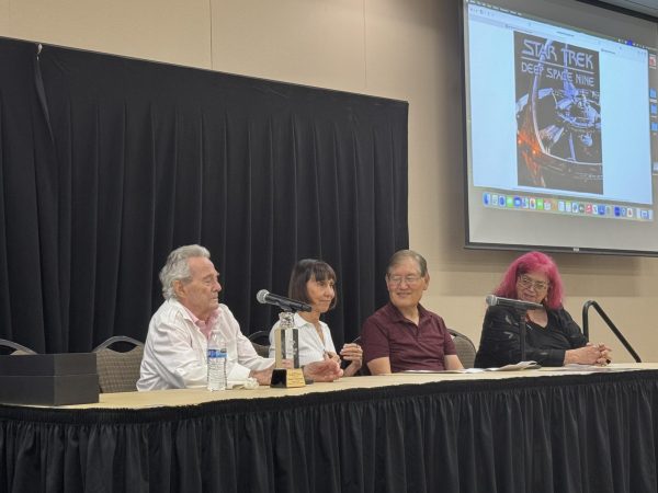 Left to right, Herman Zimmerman, Denise Okuda, Mike Okuda, September 23rd 2025