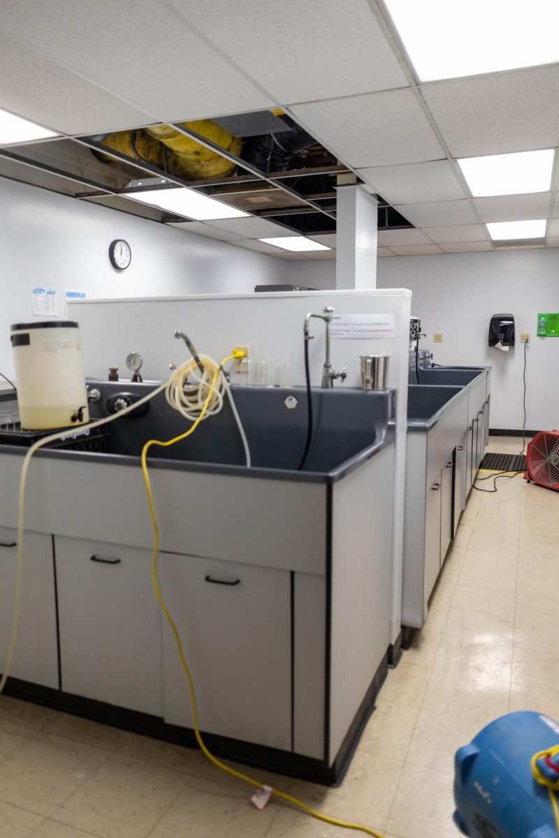 The photo lab where students processed film was damaged and has been closed since the accidental flooding incident on Oct. 20, 2025.