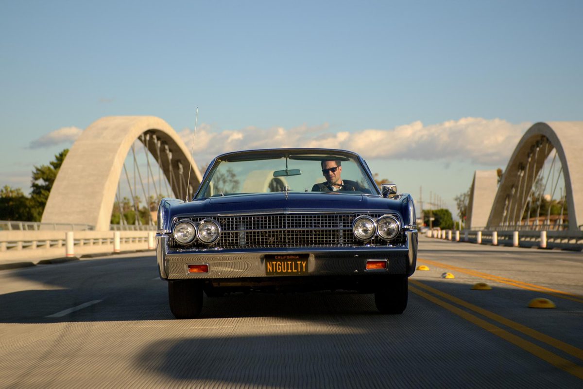 Manuel Garcia-Rulfo on Los Angeles' 6th Street Bridge in Season Two. Image courtesy of Netflix Press Kit