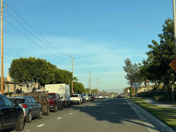 Traffic builds during rush hour on the intersection of Harrison Avenue and Sumner Avenue in Eastvale in late February.